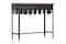 36" Rustic Farmhouse Metal Console Table with Solid Wood Top